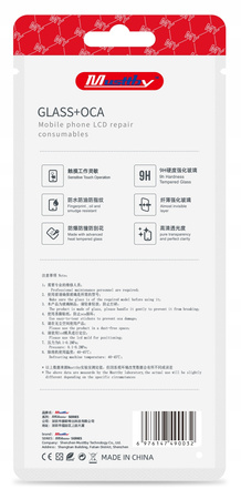 SZYBA SZKŁO WYŚWIETLACZA KLEJ OCA DO MOTOROLA G20