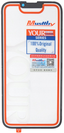 ORYGINAŁ SZYBA SZKŁO WYŚWIETLACZA KLEJ OCA DO IPHONE 14 MUSTTBY