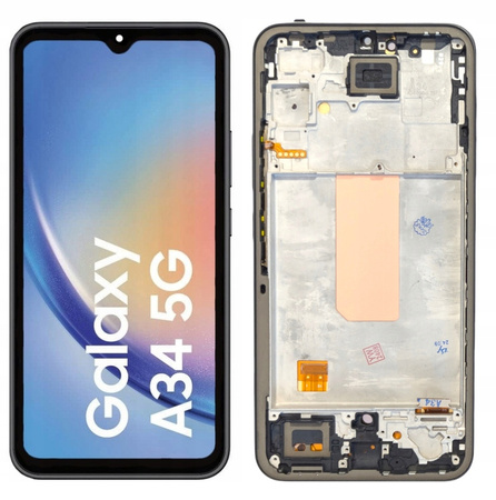 Wyświetlacz do Samsung Galaxy A34 5G Ekran LCD OLED Ramka Czarna SM-A346B