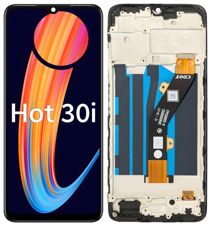 WYŚWIETLACZ EKRAN LCD SZYBKA DOTYK DO INFINIX HOT 30i RAMKA X669 X669C