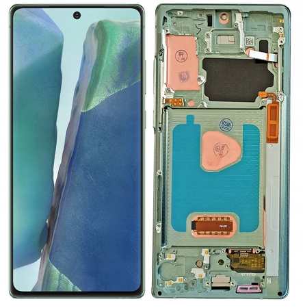 Wyświetlacz do Samsung Galaxy Note 20 Ekran LCD OLED Ramka Zielona SM-N980F