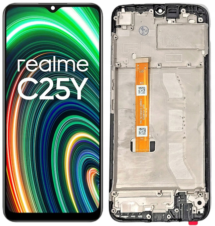 WYŚWIETLACZ EKRAN LCD DO REALME C25Y RAMKA