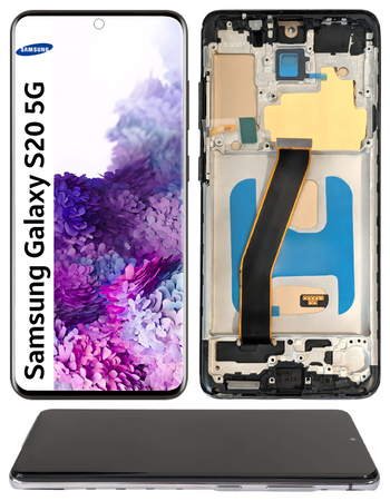 Wyświetlacz do Samsung Galaxy S20 5G Incell Ramka Szary SM-G981B SM-G981F