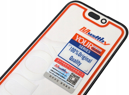 ORYGINAŁ SZYBA SZKŁO WYŚWIETLACZA KLEJ OCA DO IPHONE 15 MUSTTBY