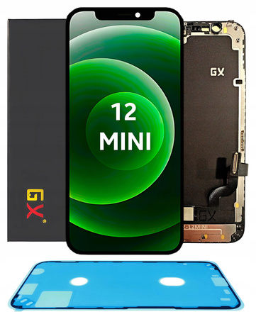 Wyświetlacz do iPhone 12 mini GX OLED Ekran LCD A2399 A2176 +Uszczelka