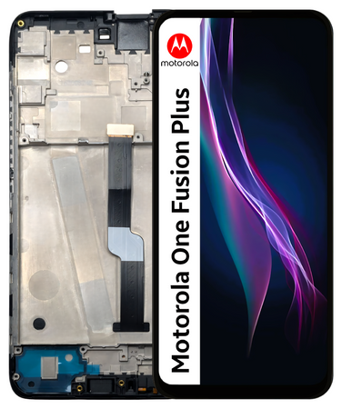 Wyświetlacz do Motorola One Fusion Plus Ekran LCD Ramka Czarna PAKF0002IN