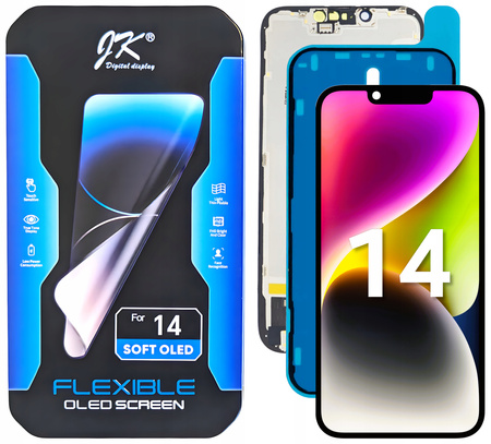 Wyświetlacz do iPhone 14 Ekran LCD Soft OLED A2882 Wymienny Chip +Uszczelka