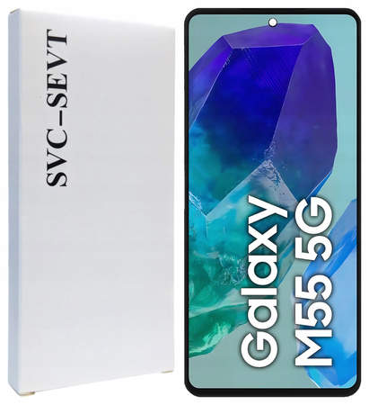 Oryginał Zila do Samsung Galaxy M55 Wyświetlacz z Ramka LCD Dotyk
