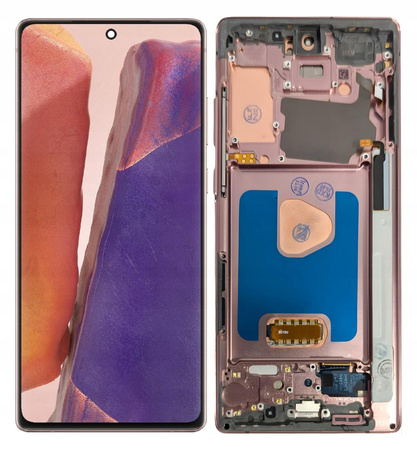 WYŚWIETLACZ EKRAN LCD DO SAMSUNG NOTE 20 OLED RAMKA BRĄZOWA