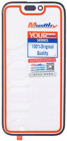 ORYGINAŁ SZYBA SZKŁO WYŚWIETLACZA KLEJ OCA DO IPHONE 15 MUSTTBY