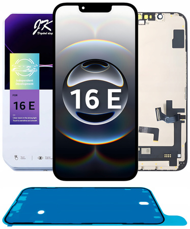 Wyświetlacz do iPhone 16e JK Incell Ekran LCD A2882 Wymienny Chip Uszczelka