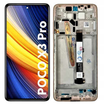 WYŚWIETLACZ EKRAN LCD DO XIAOMI POCO X3 PRO RAMKA BRĄZOWA