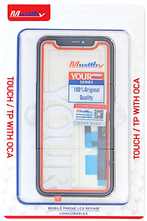 ORYGINAŁ SZYBA SZKŁO WYŚWIETLACZA DOTYK DO IPHONE 11 MUSTTBY BEZ CHIP RAMKA