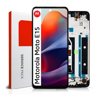 Wyświetlacz do Motorola Moto E15 Ekran LCD Ramka Oryginał Zila XT2523-6