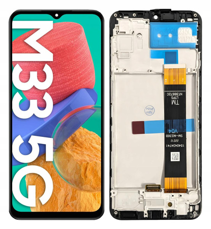 WYŚWIETLACZ EKRAN LCD DO SAMSUNG M33 5G RAMKA
