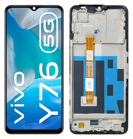 WYŚWIETLACZ EKRAN LCD SZYBKA DOTYK DO VIVO Y76 5G RAMKA V2124