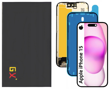 Wyświetlacz do iPhone 15 Ekran LCD OLED GX A3090 A2846 A3089 +Uszczelka