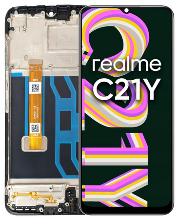 Wyświetlacz do Realme C21Y Ekran LCD Ramka RMX3261 RMX3263