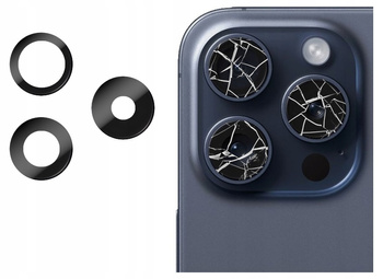 SZYBKA SZKŁO PREMIUM OSŁONA APARATU KLEJ DO IPHONE 15 PRO A2848 A3101