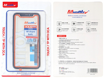 ORYGINAŁ SZYBA SZKŁO WYŚWIETLACZA DOTYK DO IPHONE 11 MUSTTBY BEZ CHIP RAMKA