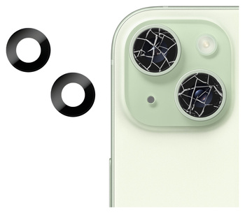 SZYBKA SZKŁO PREMIUM OSŁONA APARATU KLEJ DO IPHONE 15 PLUS A3094 A2847