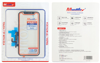 SZYBA SZKŁO WYŚWIETLACZA DOTYK OCA DO APPLE IPHONE 12 MUSTTBY BEZ CHIPA