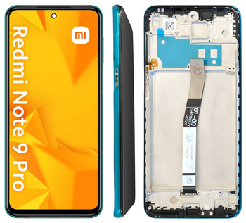 Wyświetlacz do Xiaomi Note 9 Pro Ekran LCD Ramka Zielona M2003J6B2G
