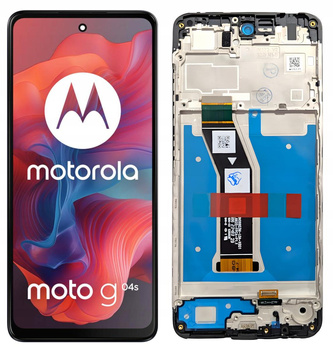 WYŚWIETLACZ EKRAN DOTYK SZYBKA LCD DO MOTOROLA MOTO G04S RAMKA