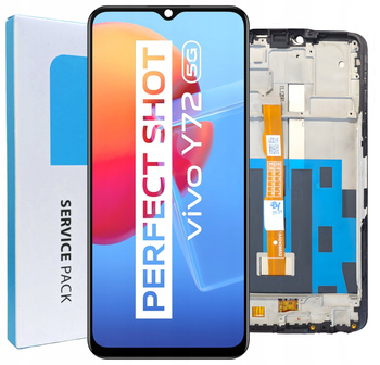 Wyświetlacz do Vivo Y72 5G Ekran LCD Ramka Oryginał Zila V2041