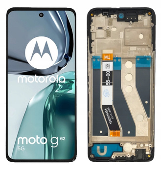 WYŚWIETLACZ EKRAN LCD SZYBKA DOTYK DO MOTOROLA MOTO G62 5G RAMKA