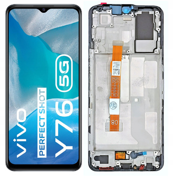 WYŚWIETLACZ EKRAN LCD SZYBKA DOTYK DO VIVO Y76 5G RAMKA V2124