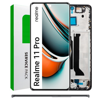 Wyświetlacz do Realme 11 Pro Ekran LCD Ramka Czarna Oryginał Zila RMX3771