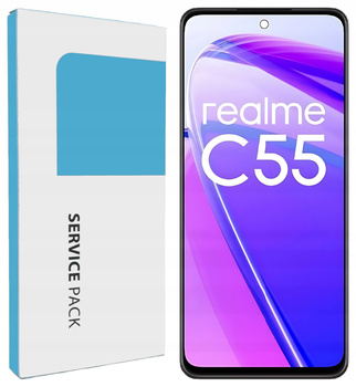 Oryginał Zila do Realme C55 Wyświetlacz z Ramka LCD Dotyk