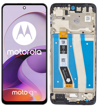 WYŚWIETLACZ EKRAN LCD DO TELEFONU MOTOROLA G14 RAMKA