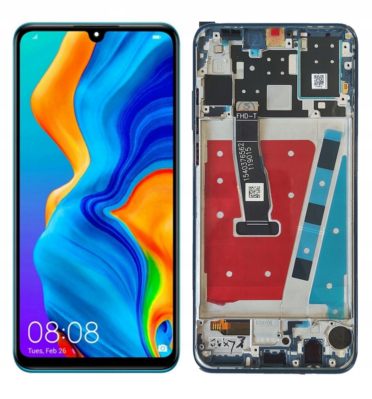 WYŚWIETLACZ EKRAN LCD DO HUAWEI P30 LITE RAMKA NIEBIESKA