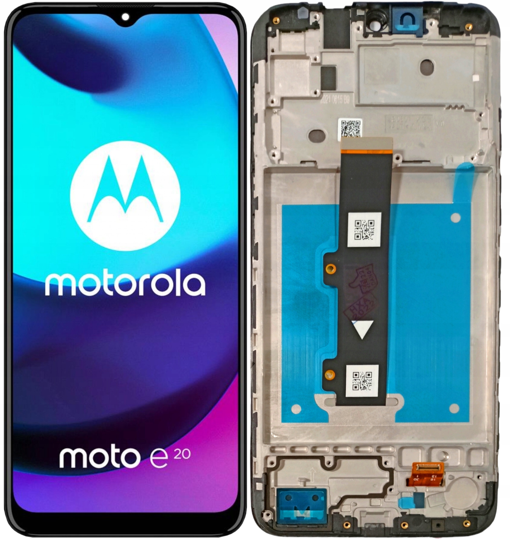 WYŚWIETLACZ EKRAN LCD DO MOTOROLA E20 RAMKA