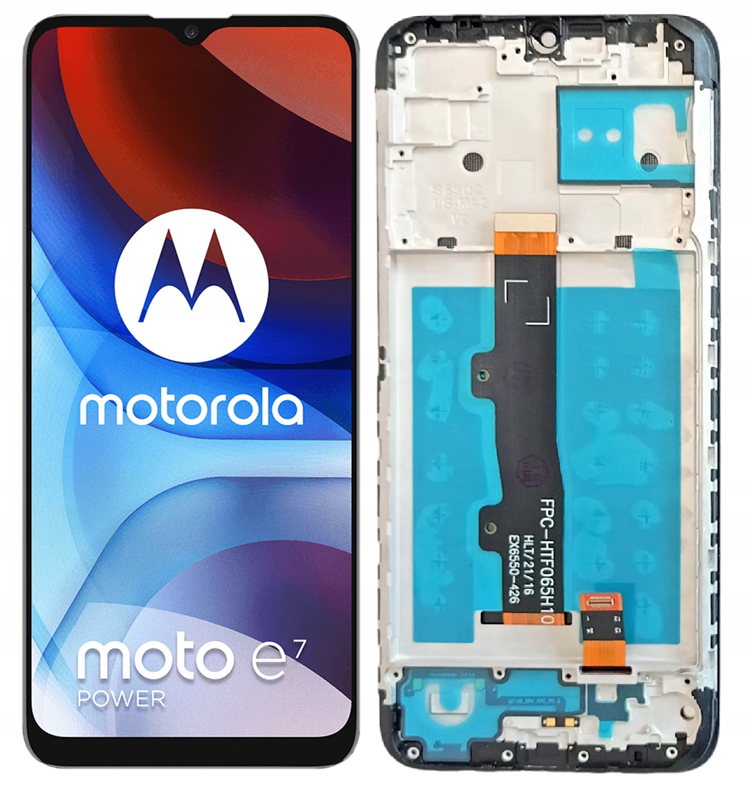 WYŚWIETLACZ EKRAN LCD DO MOTOROLA E7 POWER RAMKA