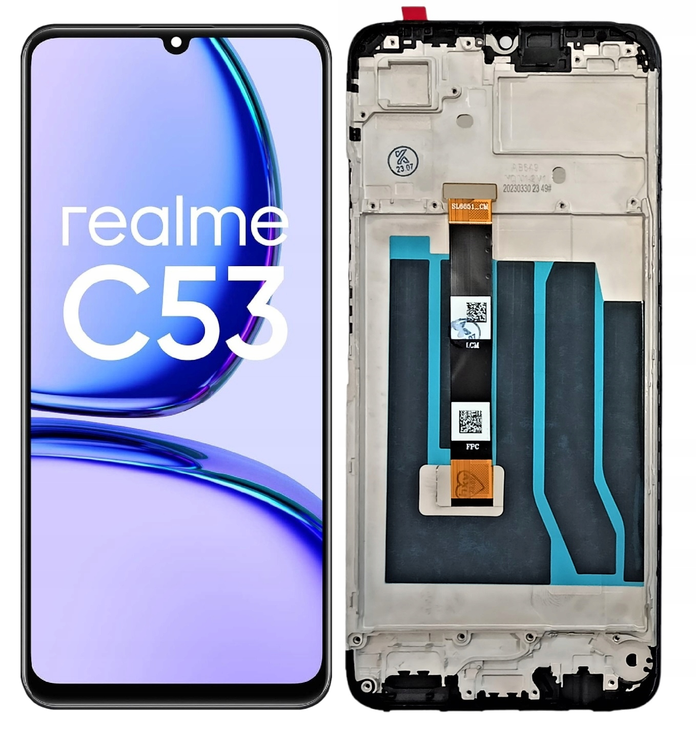 WYŚWIETLACZ EKRAN LCD DO REALME C53 RAMKA