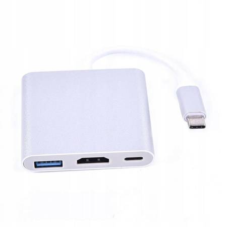 ADAPTER HUB 3w1 z USB-C do USB 3.0 HDMI 4K MacBook