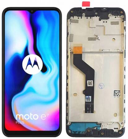 WYŚWIETLACZ EKRAN LCD DO MOTOROLA E7 PLUS RAMKA