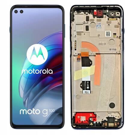 WYŚWIETLACZ EKRAN LCD DO MOTOROLA G100 RAMKA NIEBESKA