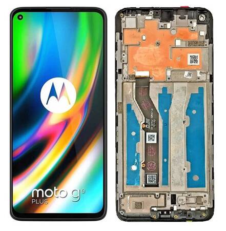 WYŚWIETLACZ EKRAN LCD DO MOTOROLA G9 PLUS RAMKA